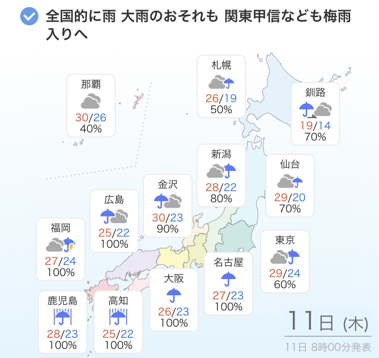 梅雨入り